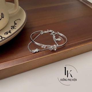 [🔥XƯỞNG SALE SẬP SÀN🔥] Vòng Tay 1CARA Hai Lớp Bằng Hợp Kim Hình Bướm Thời Trang Dành Cho Nữ