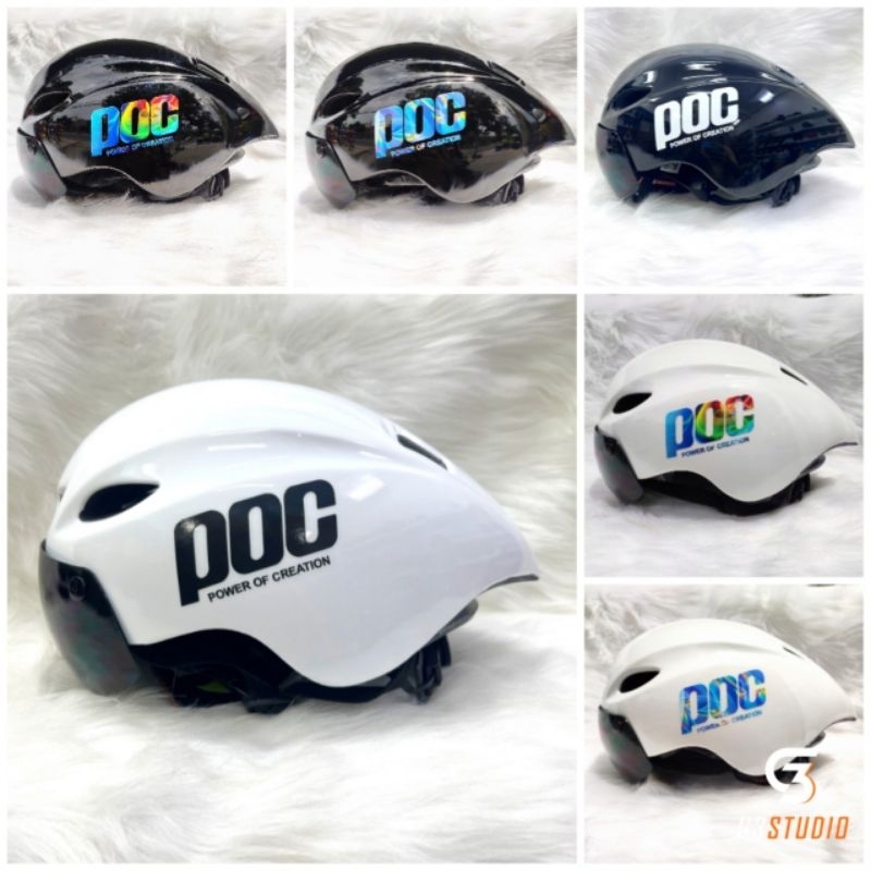 XẢ KHO HÈ 2024 Mũ Xe Đạp Thương Hiệu ROC HELMET Độ Tem P.0.C BH 12 ...