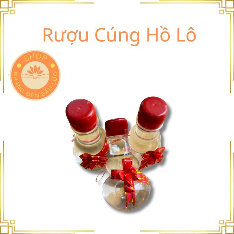 Chai Rượu Cúng Hồ Lô Nhỏ Gọn Tiện Lợi -Nhang Đèn Bảo Lộc