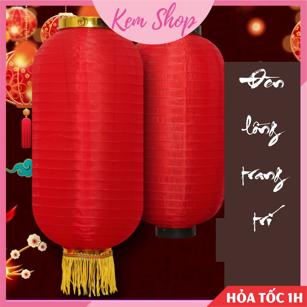 Đèn lồng hình trụ trang trí Tết, đám cưới, Trung thu - Kem Shop K369
