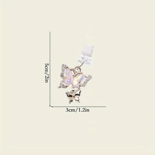 Nắp Bảo Vệ Cổng Sạc Dành Cho iphone / Lỗ Cắm Điện Thoại DIY Bằng PVC Bền Trong Suốt Butterfly Bảo Vệ Chống Bụi