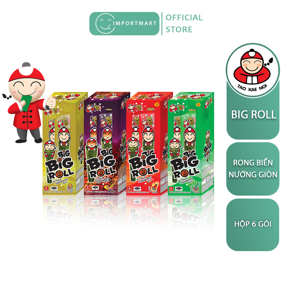 Rong biển cuộn tròn Big Roll Thái lan Hộp 6 cây | Shopee Việt Nam