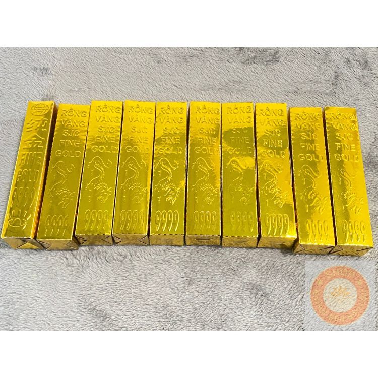 Vàng Thỏi Dài 9999 (Vàng Gầy) Thờ Cúng-Nhang Đèn Bảo Lộc