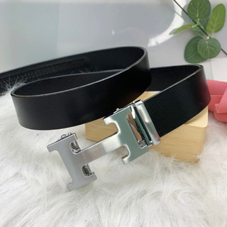 Thắt lưng da bò nguyên tấm dây nịt nam khóa tự động chữ H cao cấp