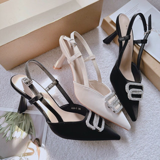 Giày Cao Gót Bích Mũi Dây Gài - Gót Nữ Thời Trang Mieo Shoes - Giày Cao Gót FULLBOX QC cao cấp G1184 G1185 G1199 G1200