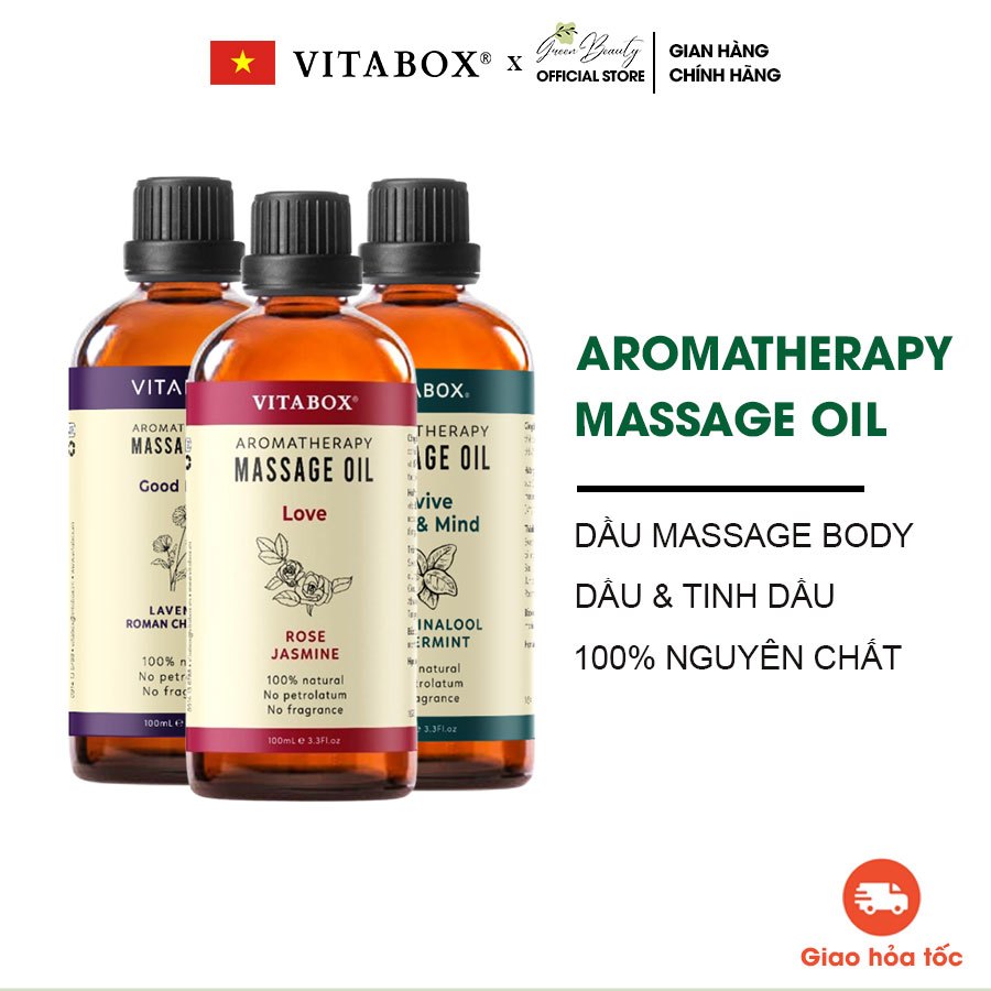 Dầu Massage Body Mát Xa Thư Giãn Cổ Vai Gáy Từ Dầu Nền Tinh Dầu Thiên