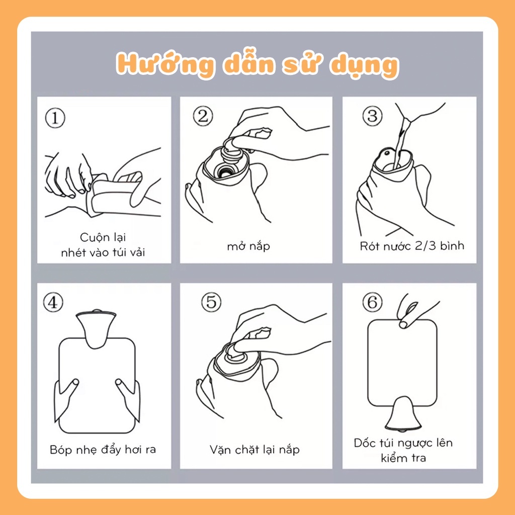 Túi chườm nóng lạnh, Túi giữ nhiệt hạ sốt giảm đau bụng kinh 1000ml vải nhung cao cấp, Quà tặng cho bạn gái