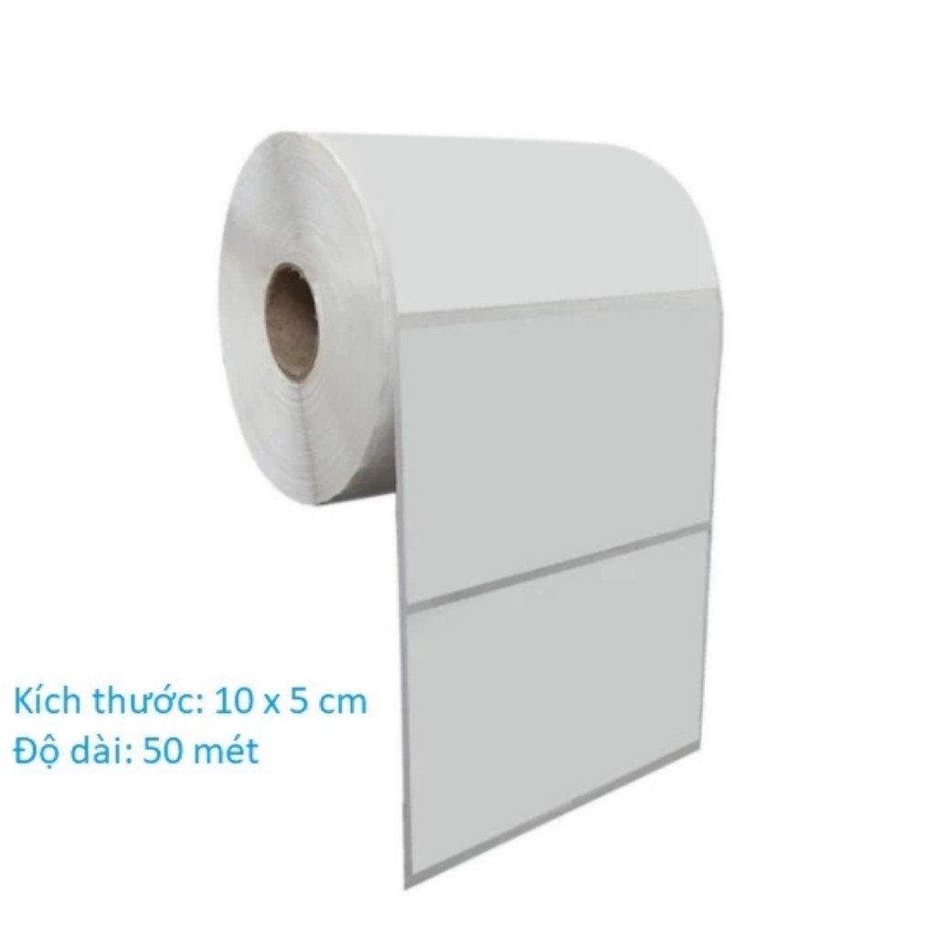 Decal nhiệt 100x50 Giấy In Nhiệt 100x100 giấy nhiệt 100*50 Có Sẵn Lớp Dán Tem Phụ Tem mã vạch 10x5 CUỘN LẺ