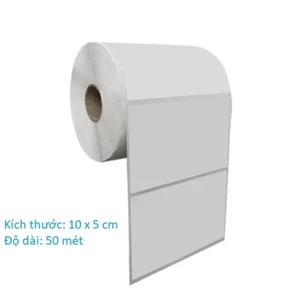 Decal nhiệt 100x50 Giấy In Nhiệt 100x100 giấy nhiệt 100*50 Có Sẵn Lớp Dán Tem Phụ Tem mã vạch 10x5 CUỘN LẺ