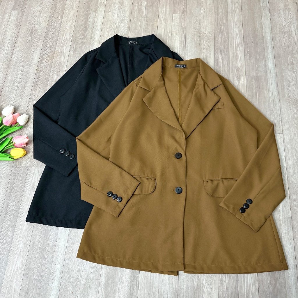 Áo Khoác Blazer Nữ Tay Dài Thời Trang Bigsize,Áo Vest Nữ Màu Đen Nâu Tây Phong Cách Hàn Quốc VET6