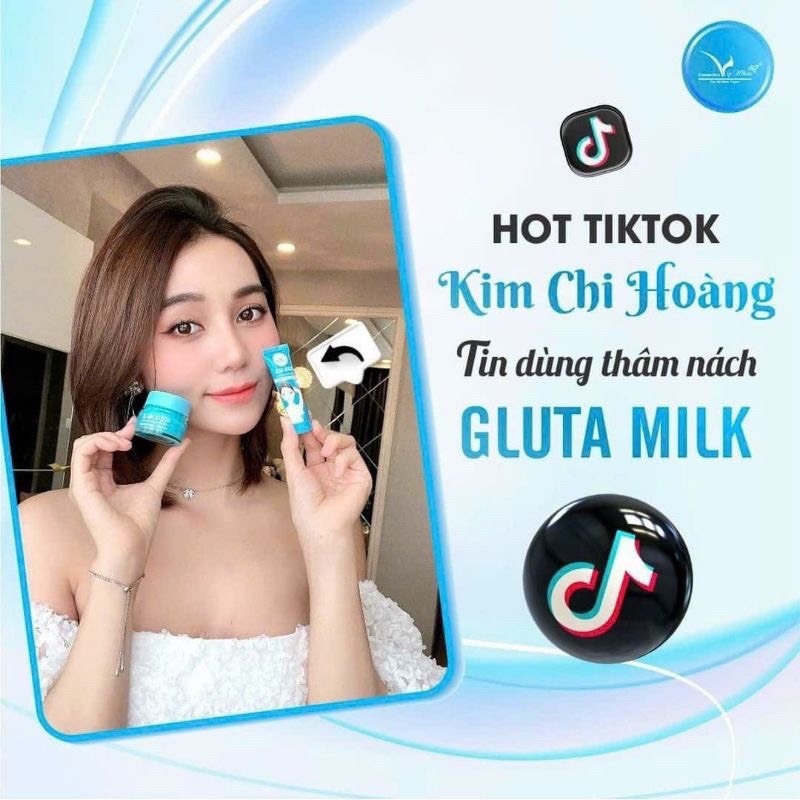 Kem khử thâm nách Gluta Milk Thái Lan (mua 1 tặng 1) VIP White – Kem Giảm Thâm Nách Thâm Mông