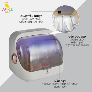 Máy tiệt trùng sấy khô UVC MB044/ MB025/ Máy đa năng MB046/ Máy hâm sữa tiệt trùng MB005 Moaz BéBé