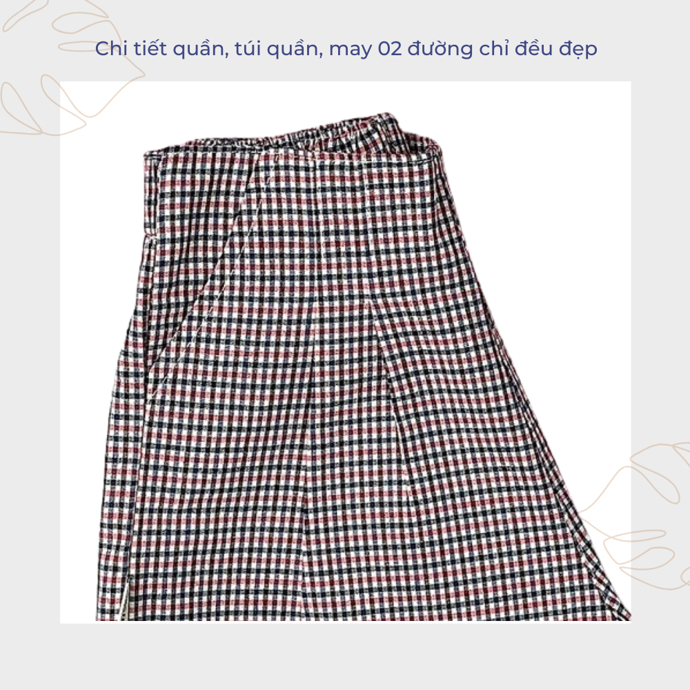 Quần short bé gái kaki sọc caro thời trang, năng động mùa hè - JJ Kids