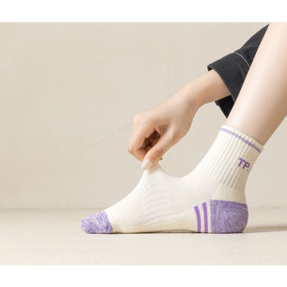 Vớ Tất nam nữ loại dày 5 màu cổ lửng phong cách trẻ trung, năng động.