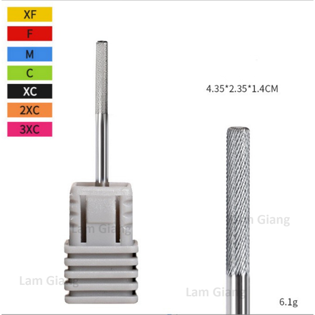 Đầu mài móng thật size M 3/32" độ nhám XF
