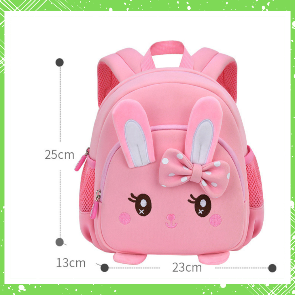 (Mẫu HOT xịn - đẹp) Ba Lô Cho Bé Gái mầm non - mẫu giáo từ 1-5 tuổi - Hình Thỏ Đáng Yêu
