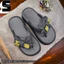 Dép nữ xỏ ngón độn đế cao 5cm & 7cm đi nước đi mưa thoải mái chống trơn trượt đế mềm êm chân D7768