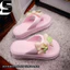 Dép nữ xỏ ngón độn đế cao 5cm & 7cm đi nước đi mưa thoải mái chống trơn trượt đế mềm êm chân D7768