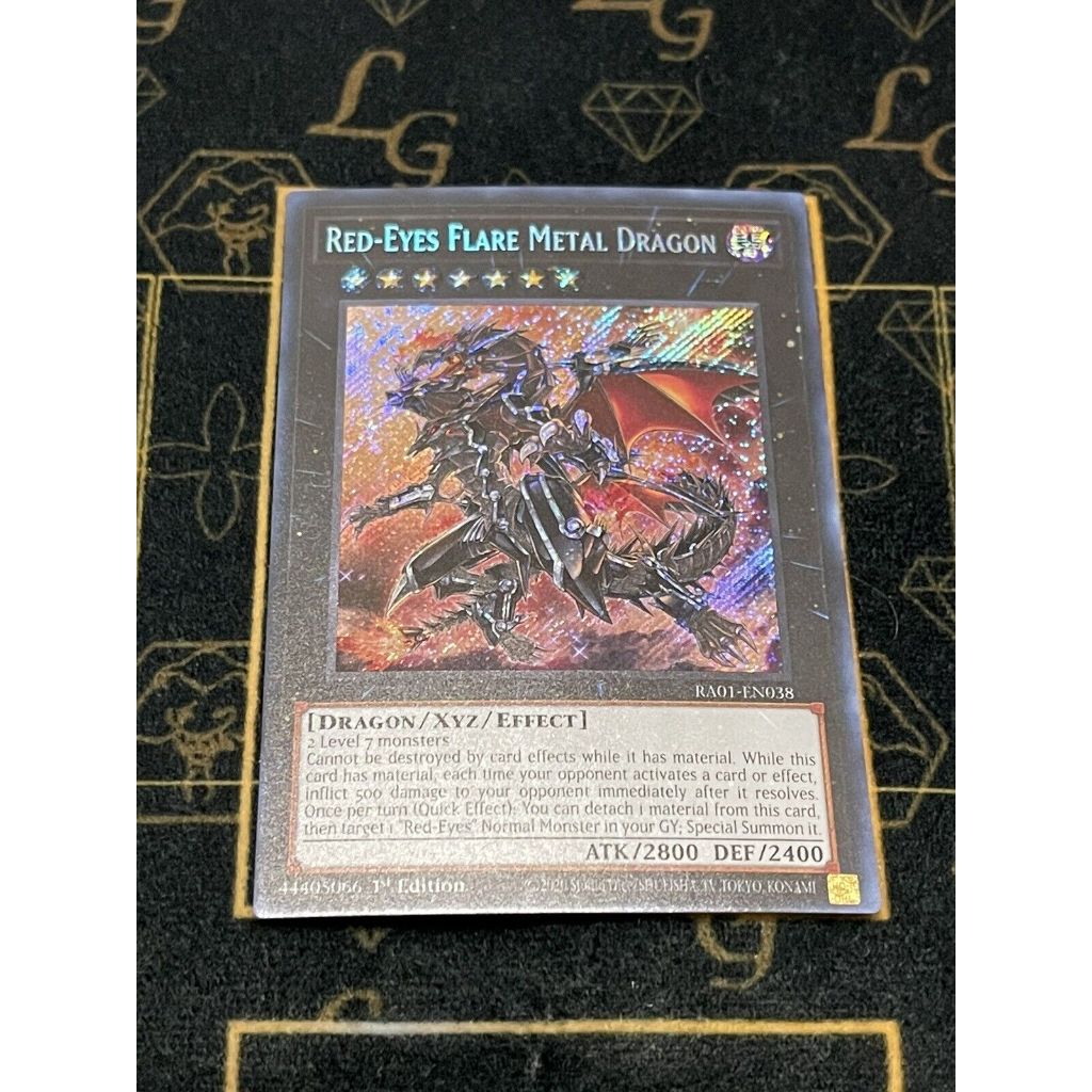 Thẻ Bài YUGIOH - Red-Eyes Flare Metal Dragon - RA01-EN038 - Secret Rare Xyz Monster I.1029527641