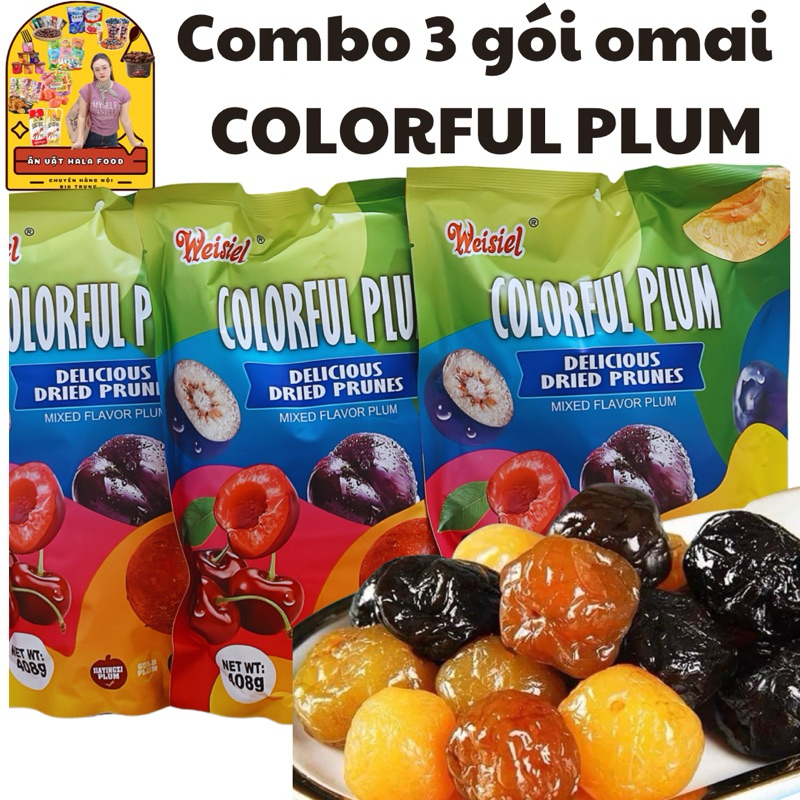 combo 5 gói omai mận mix 408gam