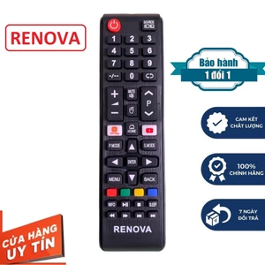 Điều khiển tivi Renova chính hãng, remote renova tv smart/lcd hàng mới 100%, BH lỗi 1 đổi 1, mót bấm từ xa tivi