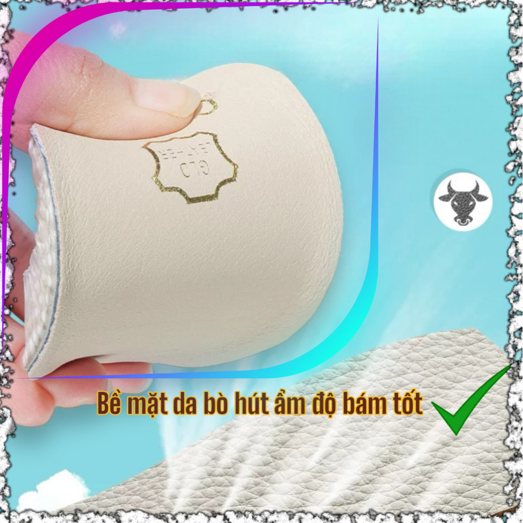 Miếng lót hậu  giày nữ tăng chiều cao  dày dặn mặt da bò đế ép Boost siêu êm đàn hồi độ bám cao