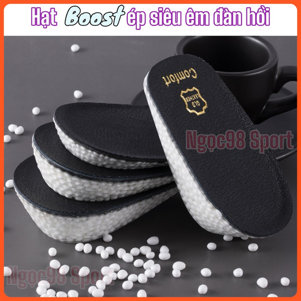 Miếng lót hậu  giày nữ tăng chiều cao  dày dặn mặt da bò đế ép Boost siêu êm đàn hồi độ bám cao
