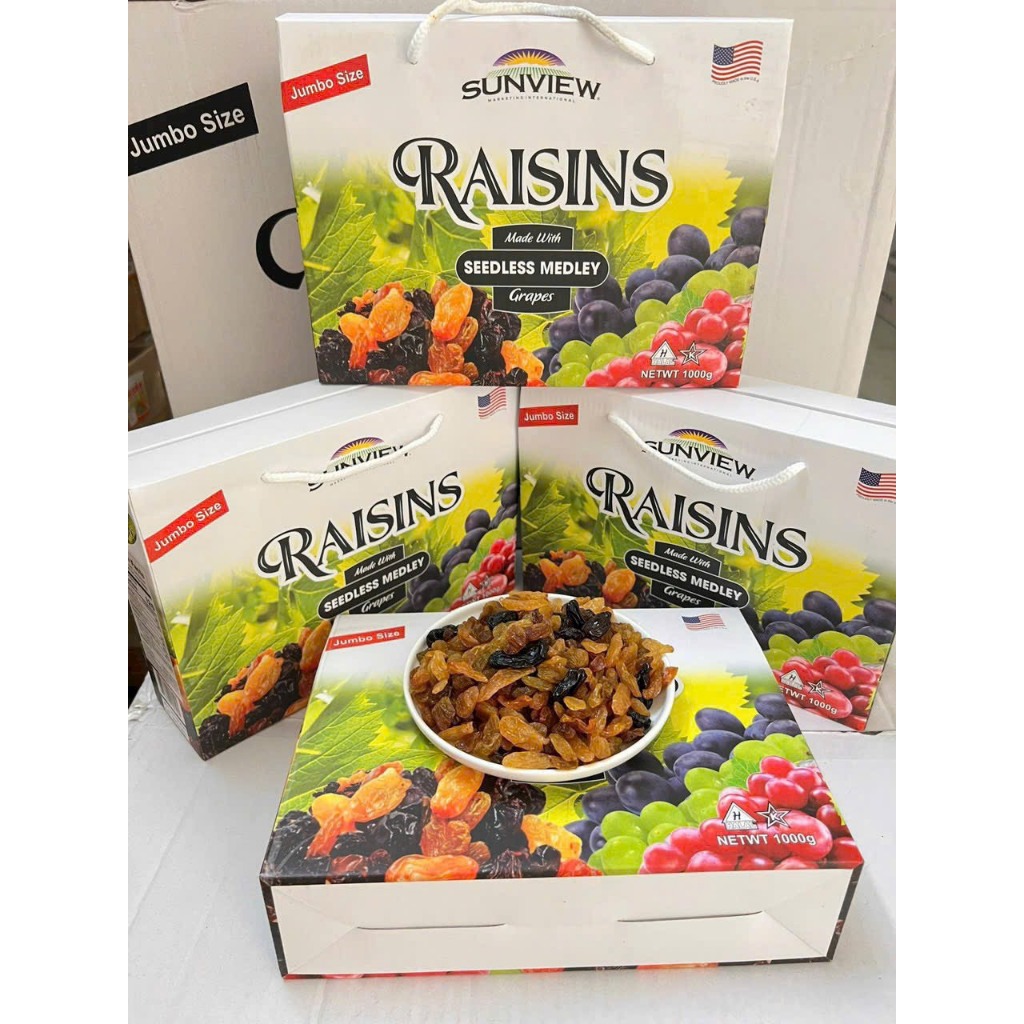 NHO KHÔ SUNVIEW RAISINS HỘP QUÀ TẶNG | Shopee Việt Nam