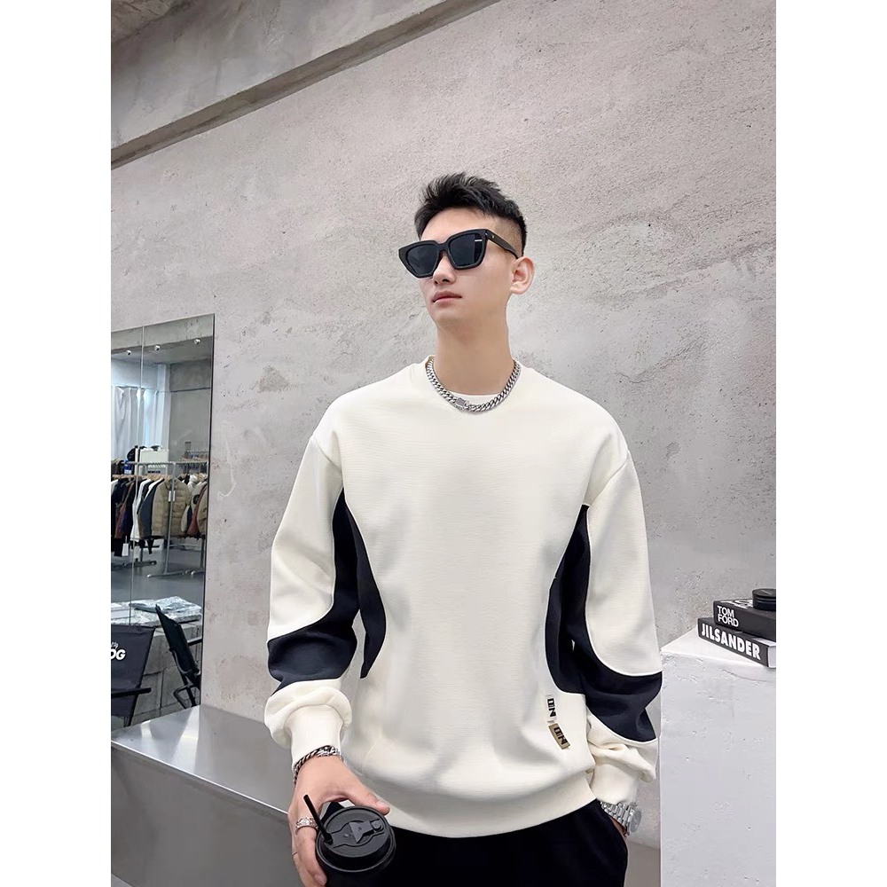 Áo nỉ sweater nam nữ phối sườn 3KMEN form chuẩn thoải mái chất nỉ dầy mịn