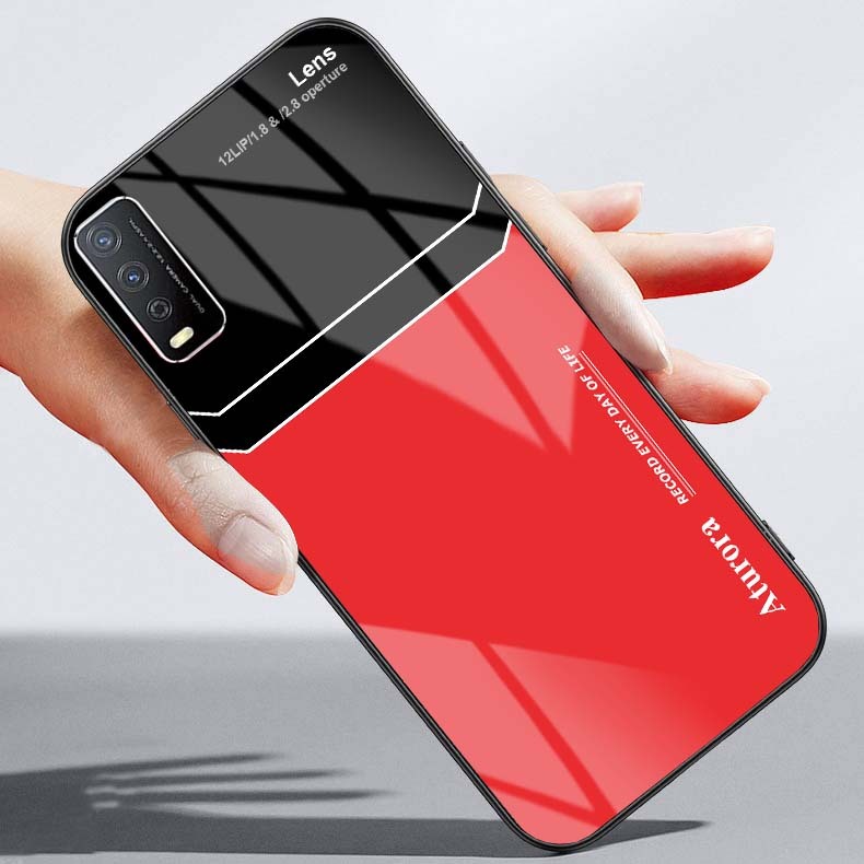 Ốp Lưng VIVO Y12S, Y20, Y20S Mặt Lưng Kính Cường Lực Sáng Bóng