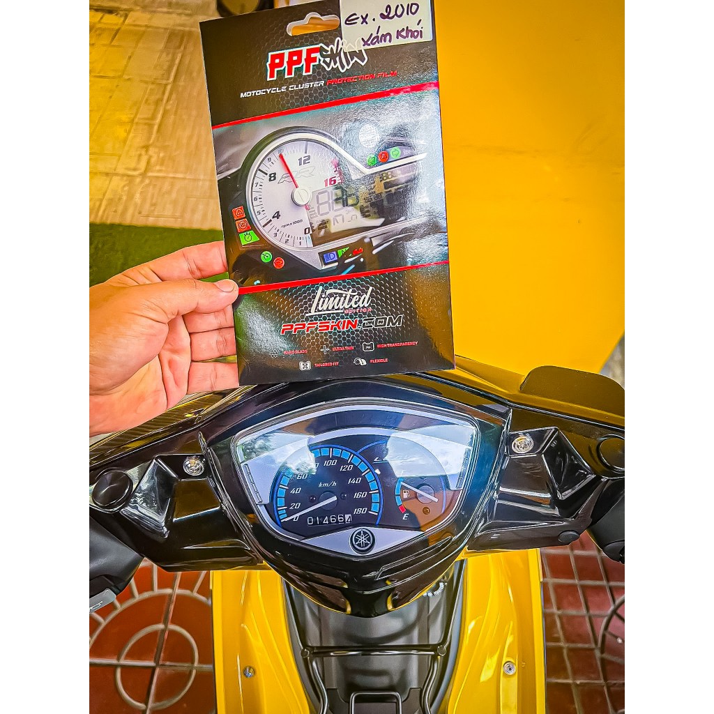 PPF Exciter 2010 ... UPPF dán bảo vệ mặt đồng hồ xe , xước tự phục hồi vết xước dâm