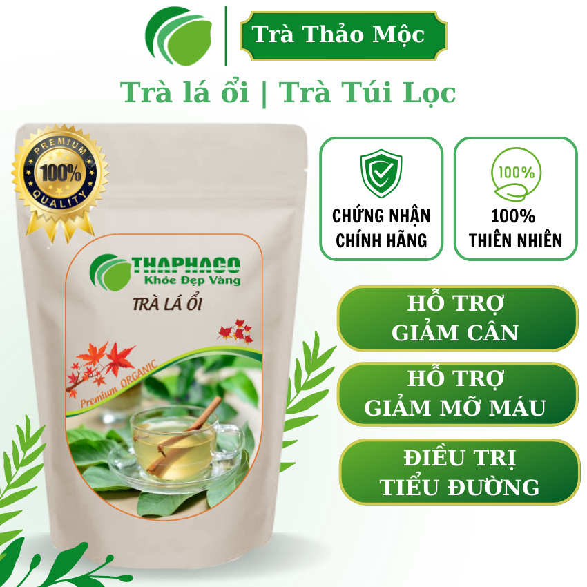[Trà túi lọc] lá ổi nguyên chất - trà giảm cân túi lọc - 100% thiên nhiên