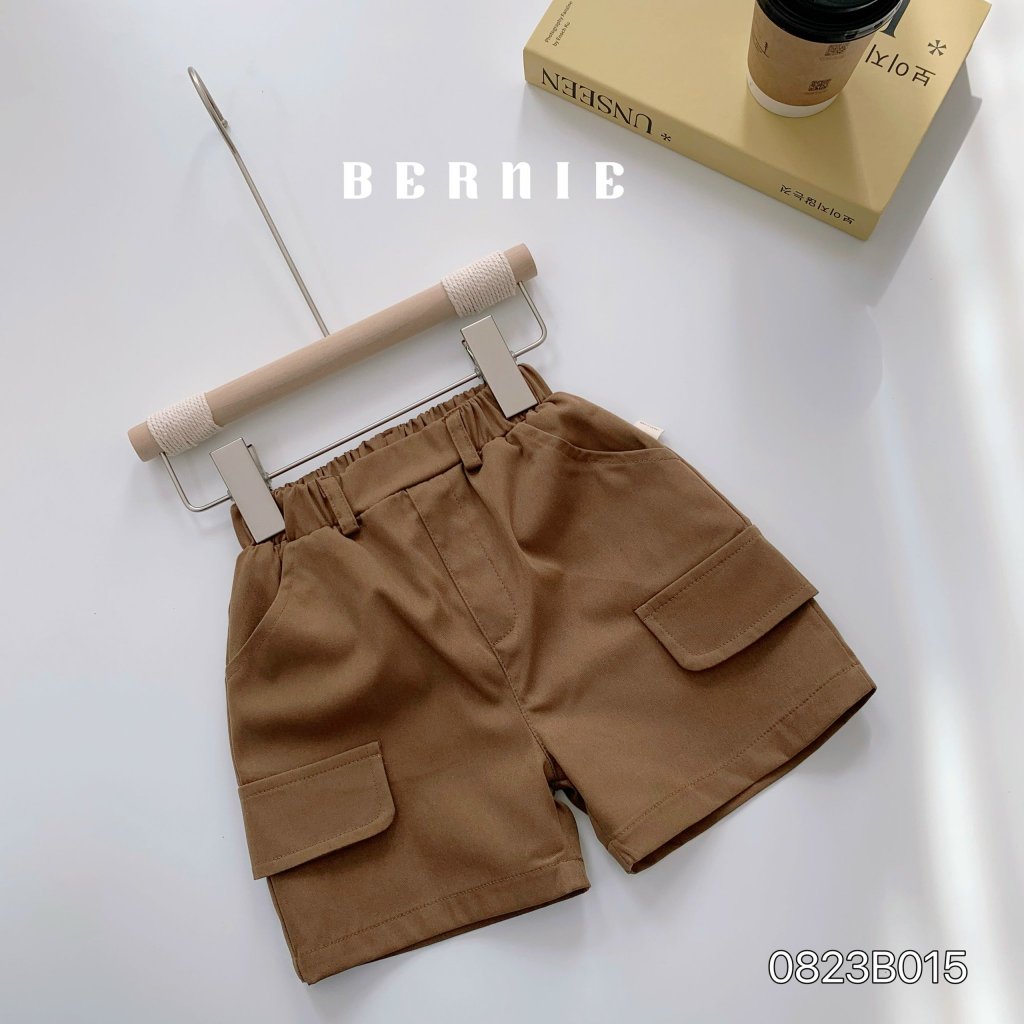 Bộ polo cộc tay in gấu cho bé, set bộ áo cotton quần kaki in hoạ tiết gấu bé trai