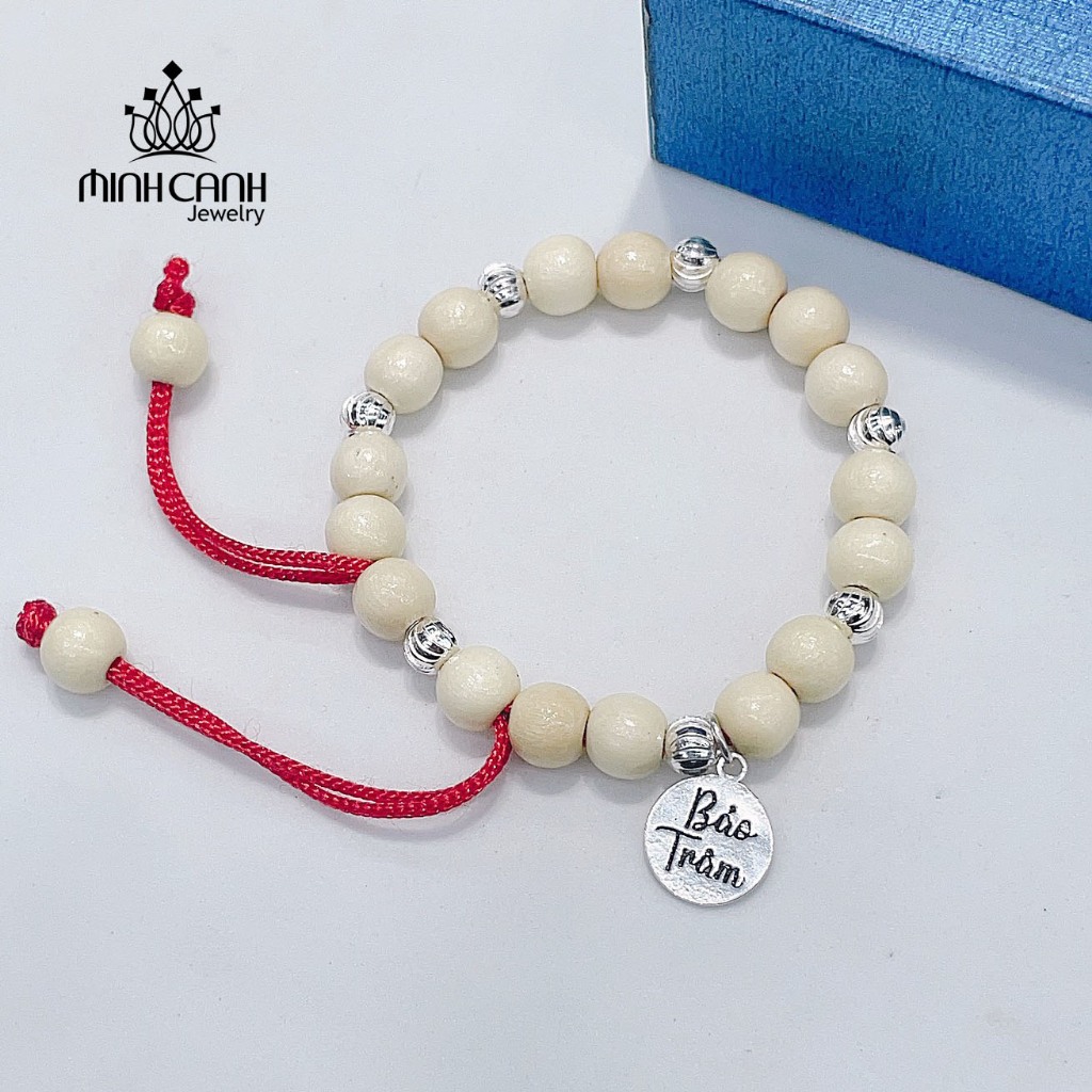 Ảnh Vòng Dâu Tằm Bạc Mix Thẻ Tên, Khắc Tên Cho Bé - Minh Canh Jewelry 2
