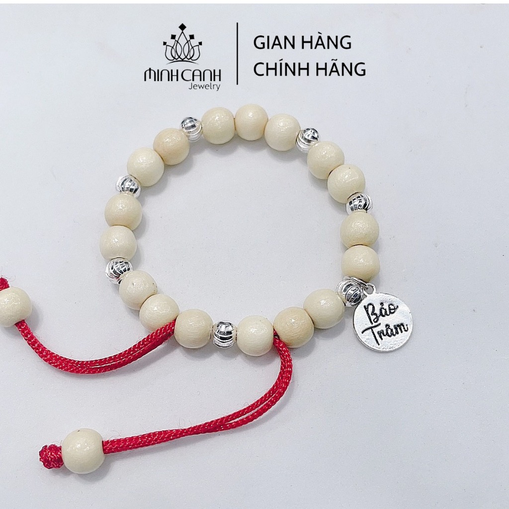 Ảnh Vòng Dâu Tằm Bạc Mix Thẻ Tên, Khắc Tên Cho Bé - Minh Canh Jewelry 1