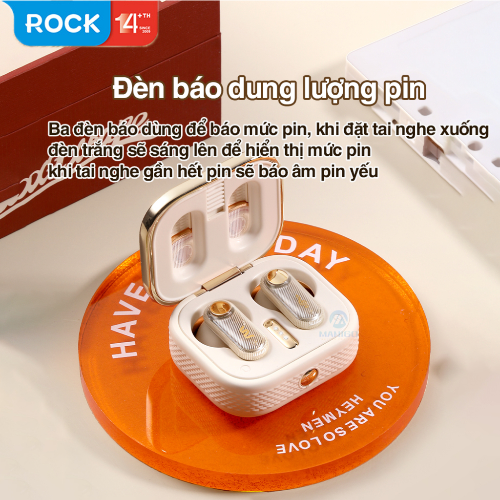 Ảnh Tai nghe bluetooth không dây nhét tai  TWS Rockspace Retro Mix Tape nghe nhạc lên đến 20h BH 1 năm 3