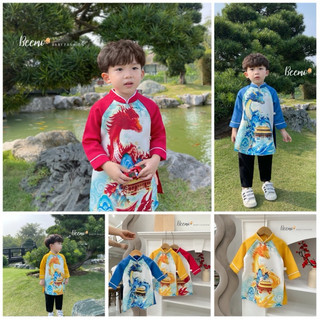 Áo dài phi long cho bé trai 1-6 tuổi (9-24kg) N0046