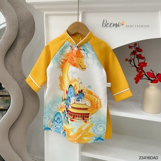 Áo dài phi long cho bé trai 1-6 tuổi (9-24kg) N0046