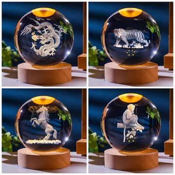 3D Glowing Crystal Ball