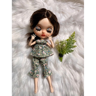 Đồ bộ hoa nhí xanh lá size blythe,xinyi,barbie