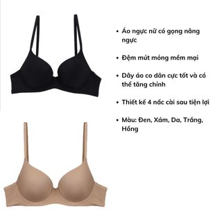 Áo ngực nữ có gọng đệm mút mỏng đúc su nâng ngực tạo khe sexy gợi cảm DEVARI A522