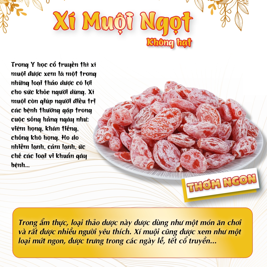 Combo 3 bịch xí muội ngọt Như Ý không hạt - Bịch 1kg