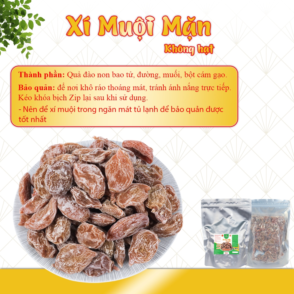 [Combo 3] Xí muội mặn không hạt Như Ý bịch 1kg