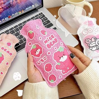 Túi Chườm Bụng Kinh Nóng Ấm Giảm Đau 300ml Giữ Nhiệt Sưởi Tay Chân Mùa Đông Bông Xù Hoạ Tiết Cute TC06
