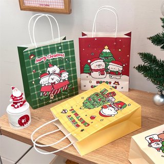 Túi Đựng Quà Noel Giáng Sinh Mini Bằng Giấy Tặng Bạn Bè Người Yêu Nhiều Màu GQ31