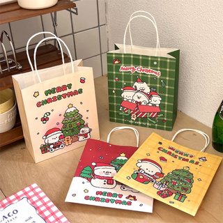 Túi Đựng Quà Noel Giáng Sinh Mini Bằng Giấy Tặng Bạn Bè Người Yêu Nhiều Màu GQ31