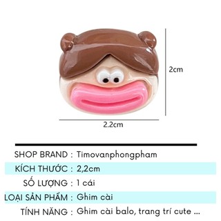 Ghim Cài Áo Quần Balo Cặp Cute Dạng Pin Charm Gắn Huy Hiệu Hình Thú Món Đồ Độc Lạ Timo PK94