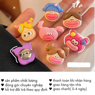 Ghim Cài Áo Quần Balo Cặp Cute Dạng Pin Charm Gắn Huy Hiệu Hình Thú Món Đồ Độc Lạ Timo PK94