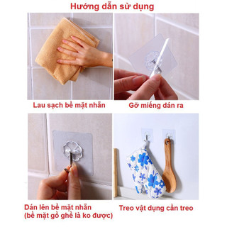 Combo 5 móc dán tường chịu lực siêu dính dùng để treo rèm sinh nhật Yến Nhi Shop
