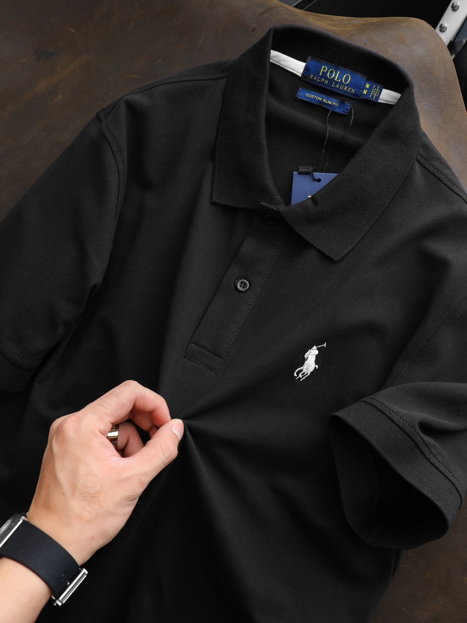 Áo Polo R- ren chất cá sấu ngoại nhập cotton 100% 4 chiều thêu Logo ...